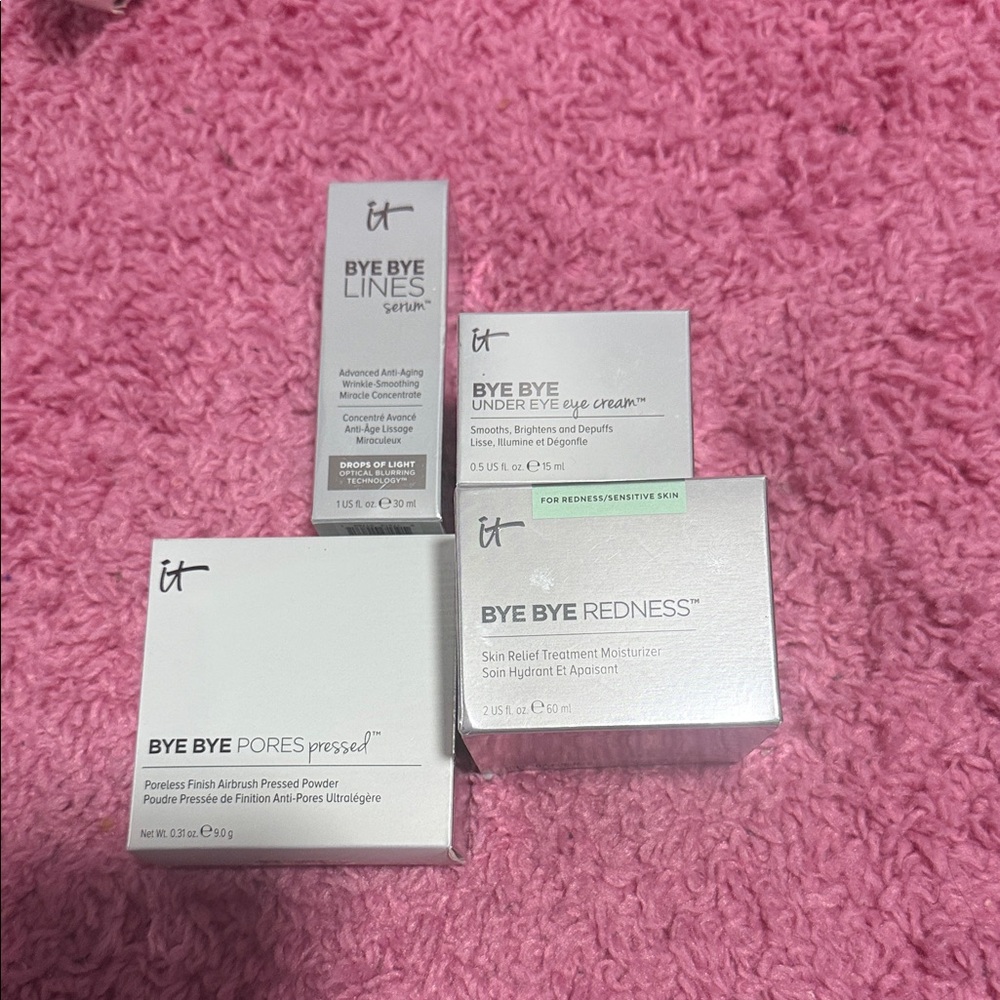 IT Cosmetics Bye Bye Skincare Collection - Silver and White